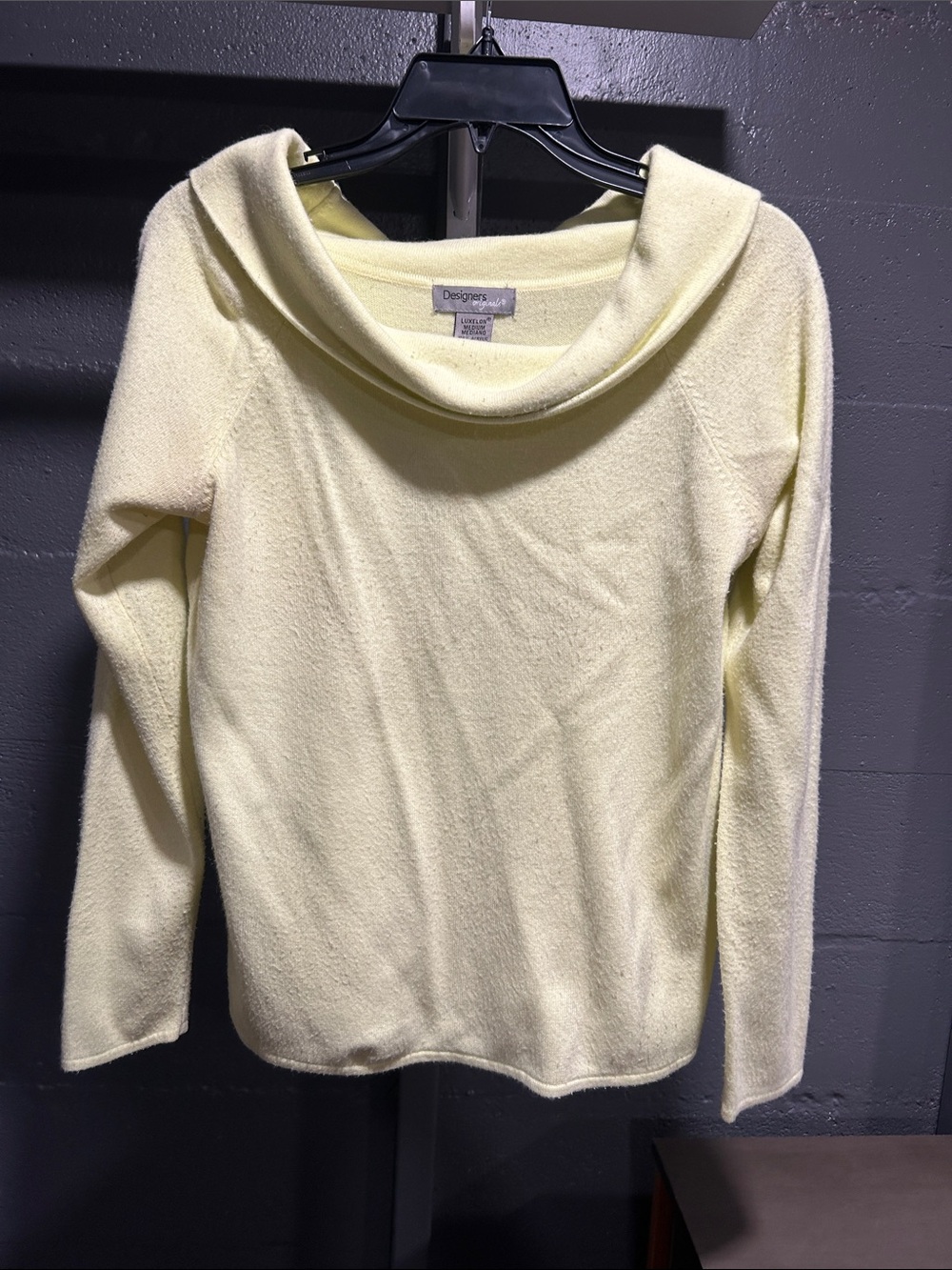 Designers Originals Lime Sherbet Color Cowl Neck Sweater